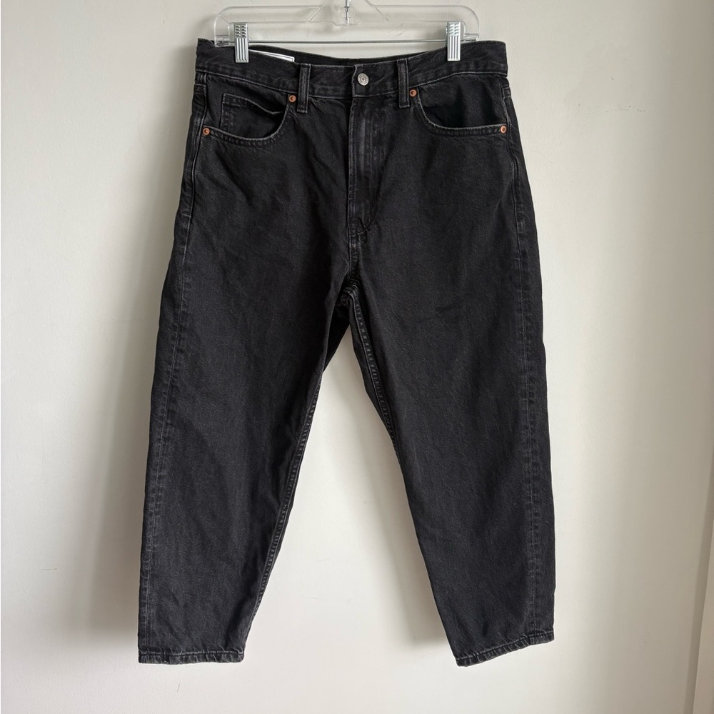 GAP Barrel Jeans in washed black size 10/30 RS